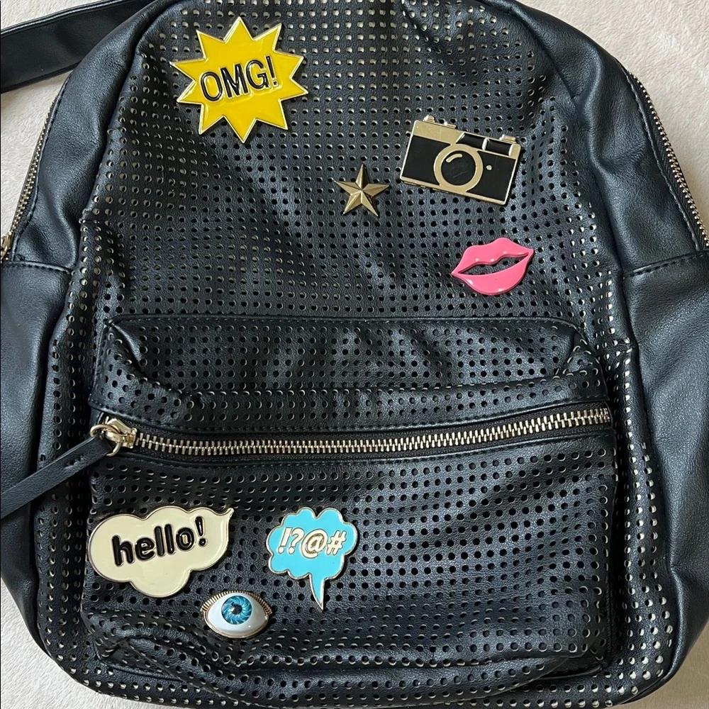 Charming Charlie Pin Accent Mini Backpack